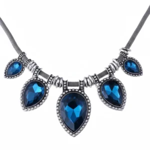 Crystal Necklace blue