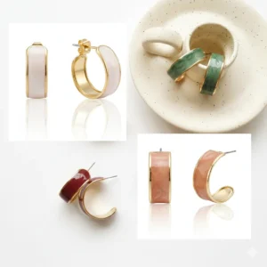 Ring shape earrings