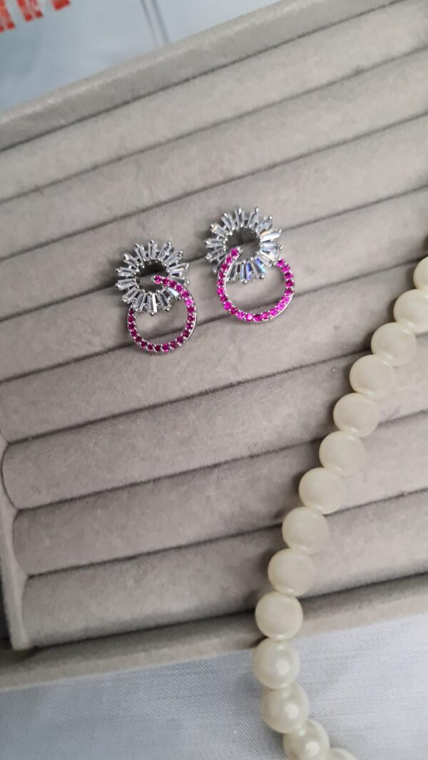 Marwa Earrings Shocking Pink - Image 2