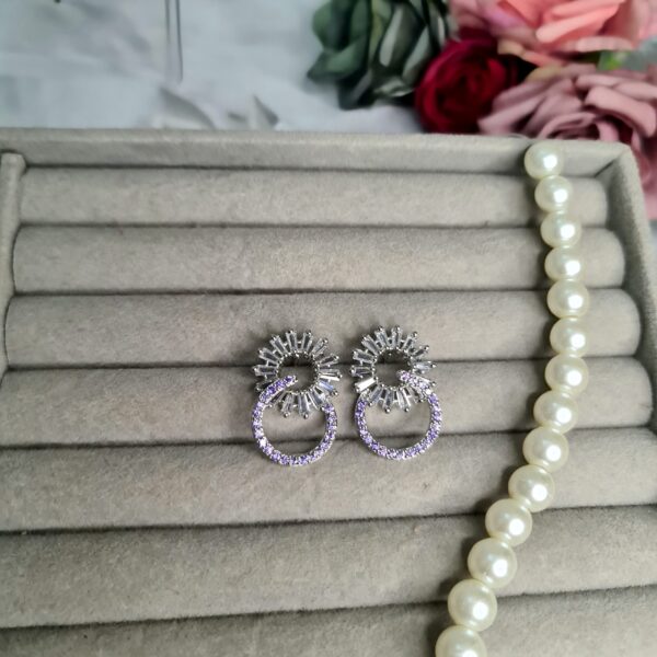 Marwa Earrings Purple - Image 3