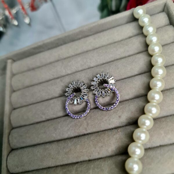 Marwa Earrings Purple - Image 2