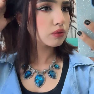 Crystal Necklace blue