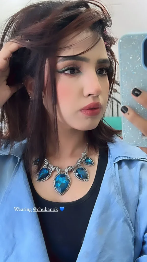Crystal Necklace blue