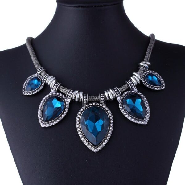 Crystal Necklace blue - Image 3
