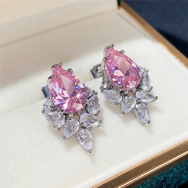 CZ Stud Pink - Image 3