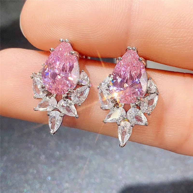 CZ Stud Pink - Image 4