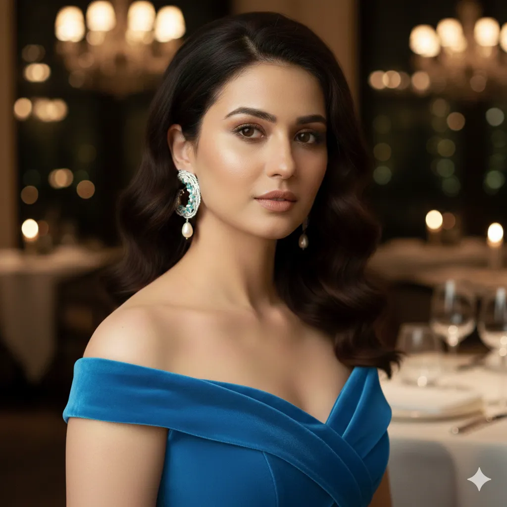 Nashfa Green Earrings - Image 2
