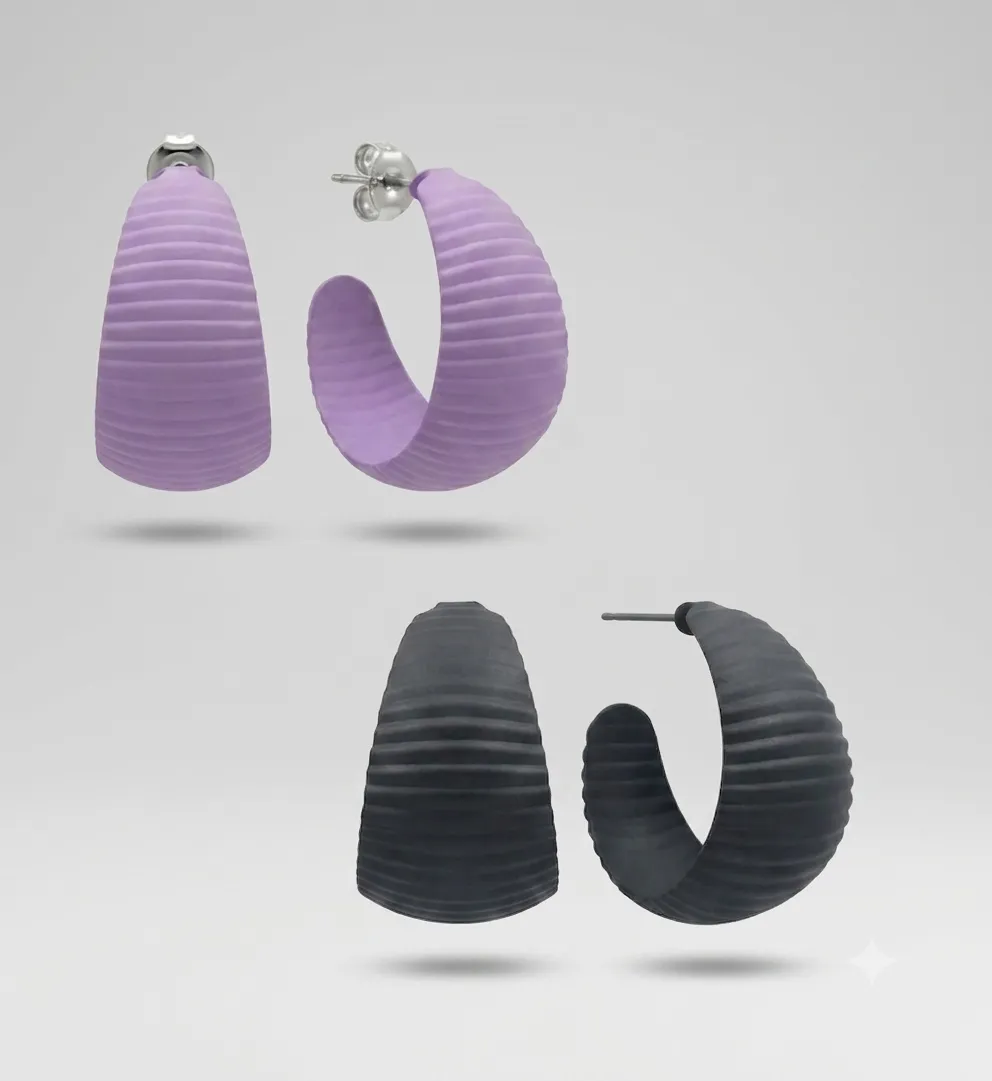 Suzan Earrings Black / Purple