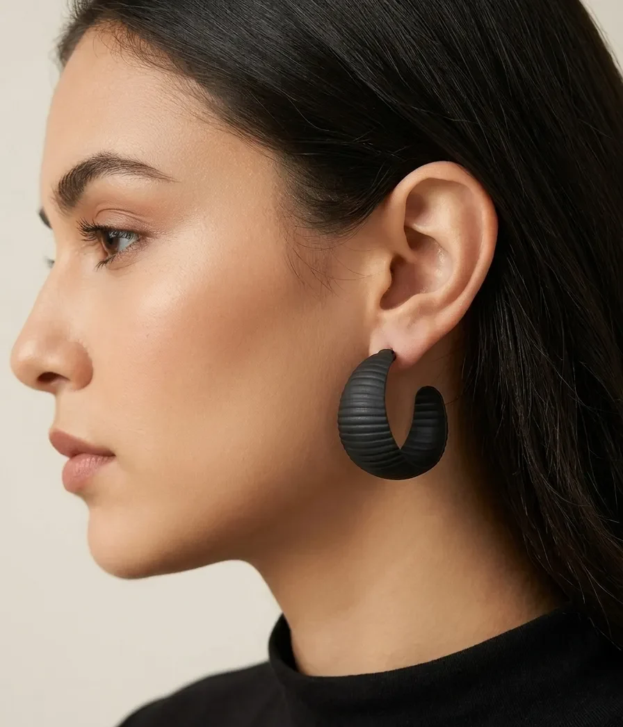 Suzan Earrings Black / Purple - Image 2