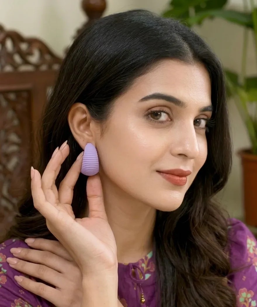 Suzan Earrings Black / Purple - Image 3
