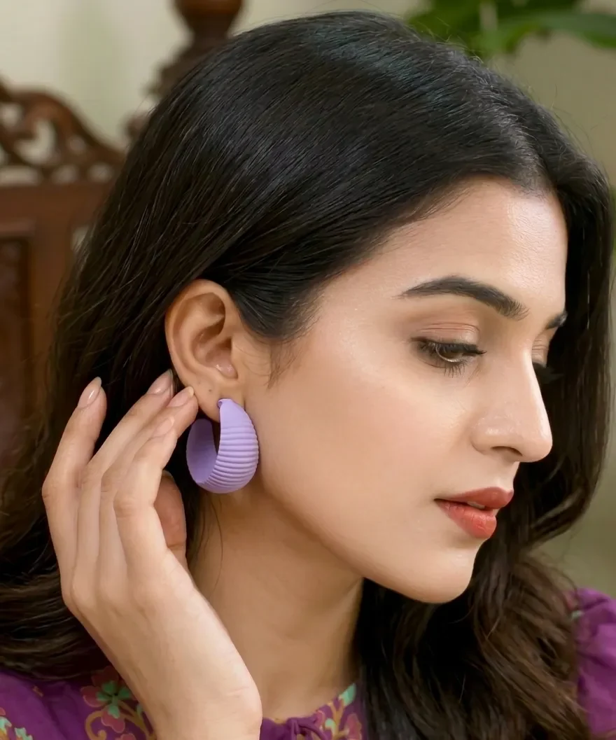 Suzan Earrings Black / Purple - Image 7